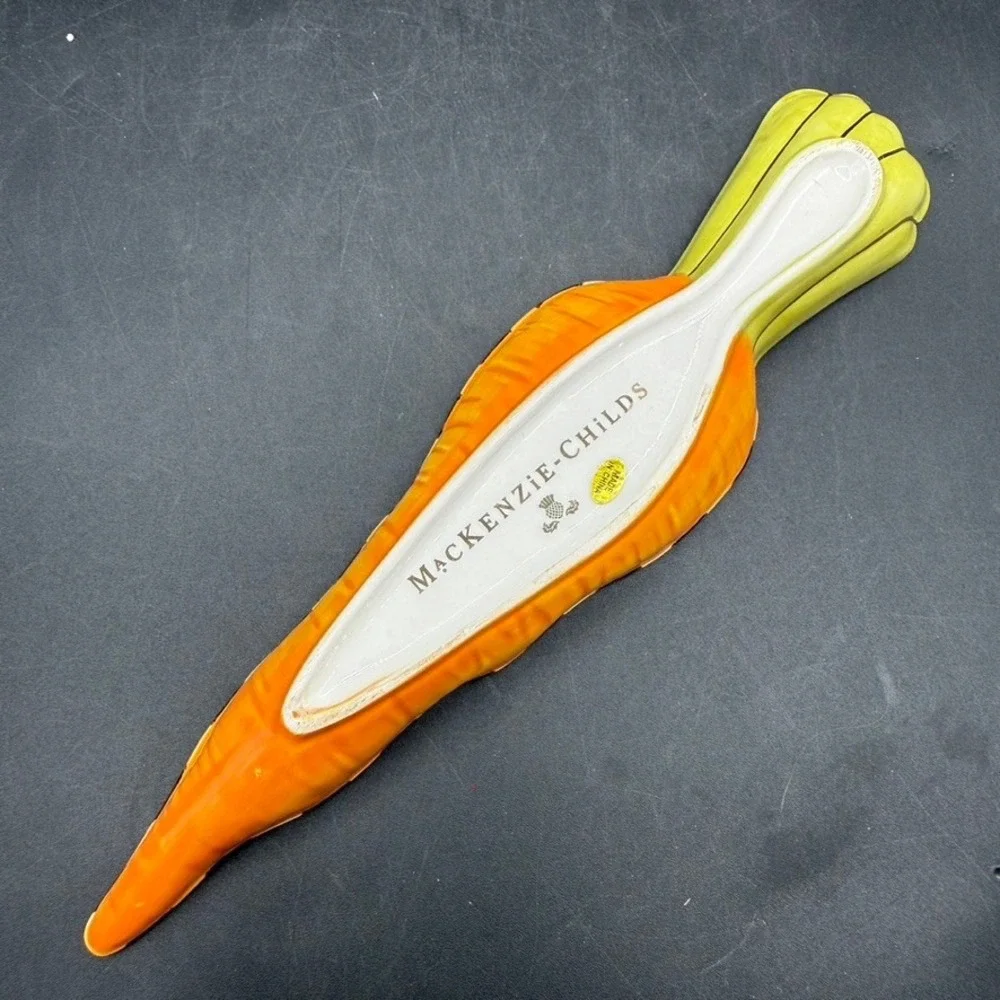 Mackenzie Childs Carrot Serving Dish Bowl 11.5